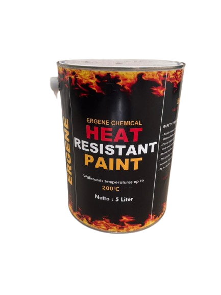 Cat Tahan Panas 200°C Black Glossy 5 Liter – Cat Anti Karat Logam
