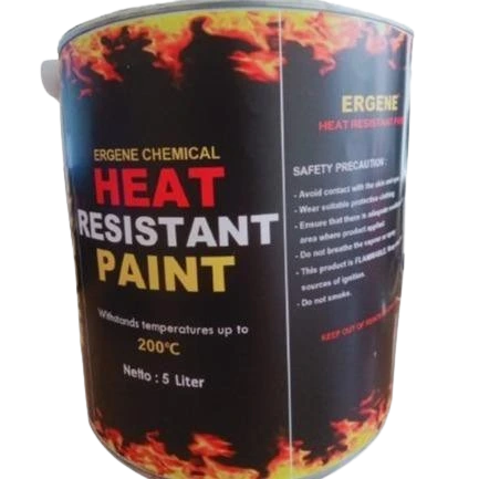 Cat Tahan Panas 200°C Black Glossy 5 Liter – Cat Anti Karat Logam